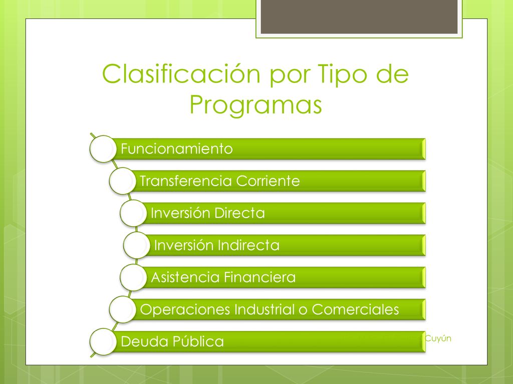 Clasificación por Tipo de Programas