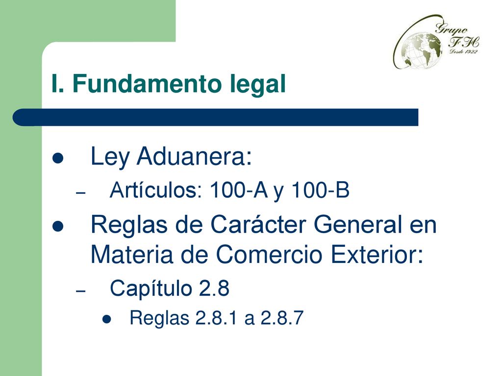 Reglas de Carácter General en Materia de Comercio Exterior: