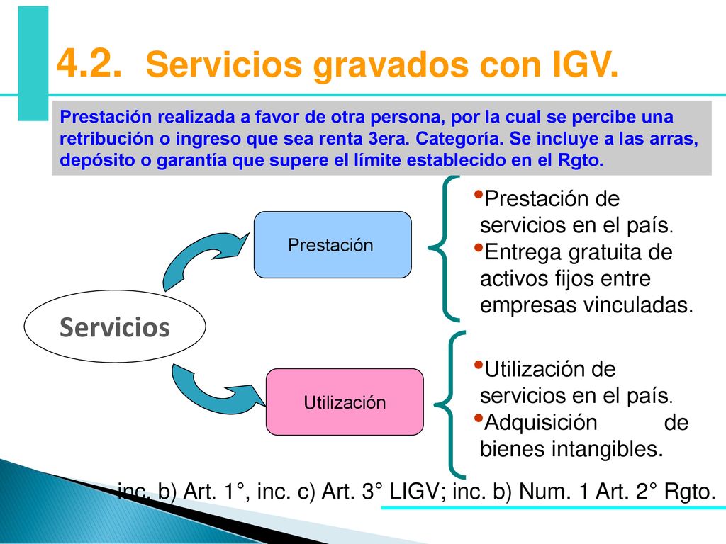 inc. b) Art. 1°, inc. c) Art. 3° LIGV; inc. b) Num. 1 Art. 2° Rgto.