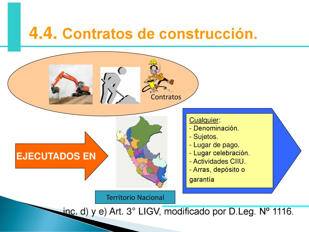 inc. d) y e) Art. 3° LIGV, modificado por D.Leg. Nº 1116.