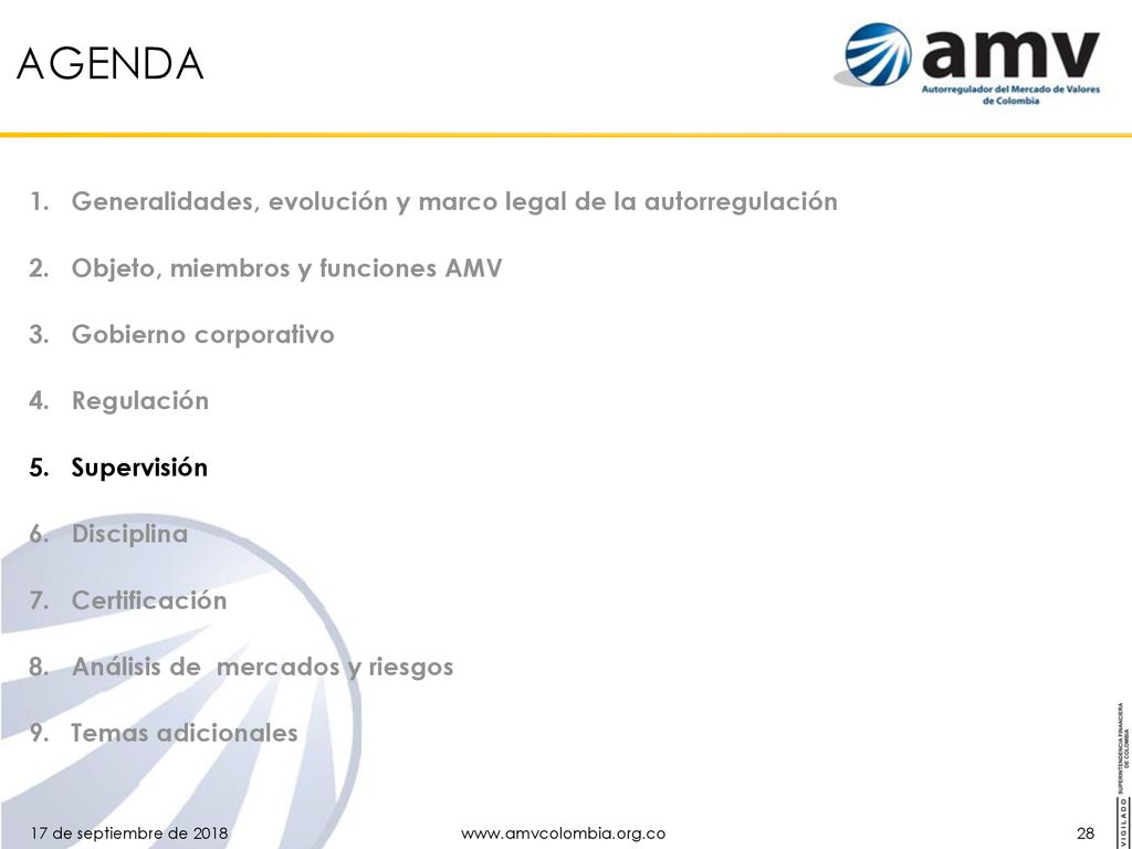AGENDA Generalidades, evolución y marco legal de la autorregulación