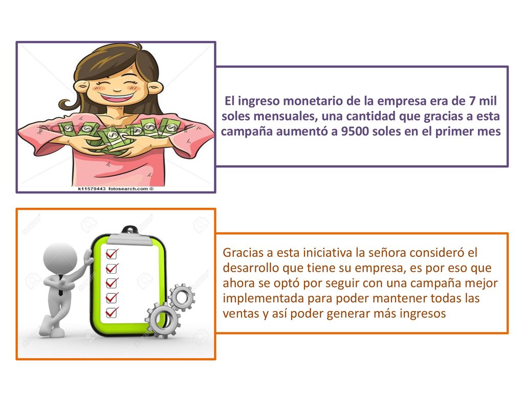 El ingreso monetario de la empresa era de 7 mil soles mensuales, una cantidad que gracias a esta campaña aumentó a 9500 soles en el primer mes
