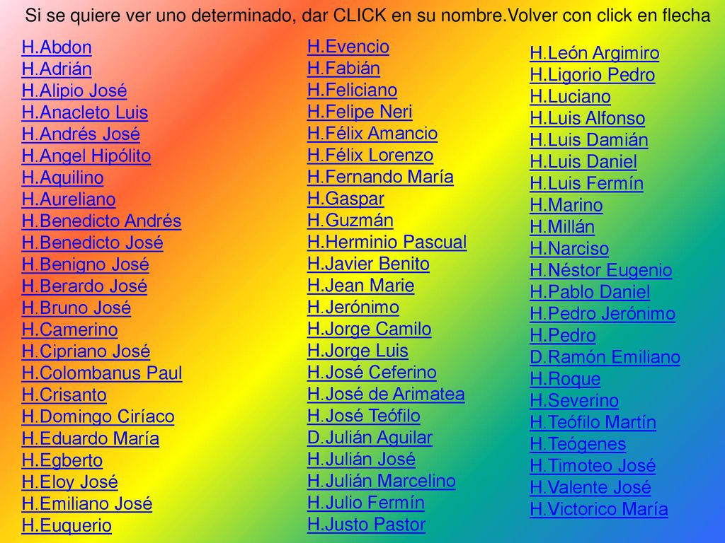 Si se quiere ver uno determinado, dar CLICK en su nombre