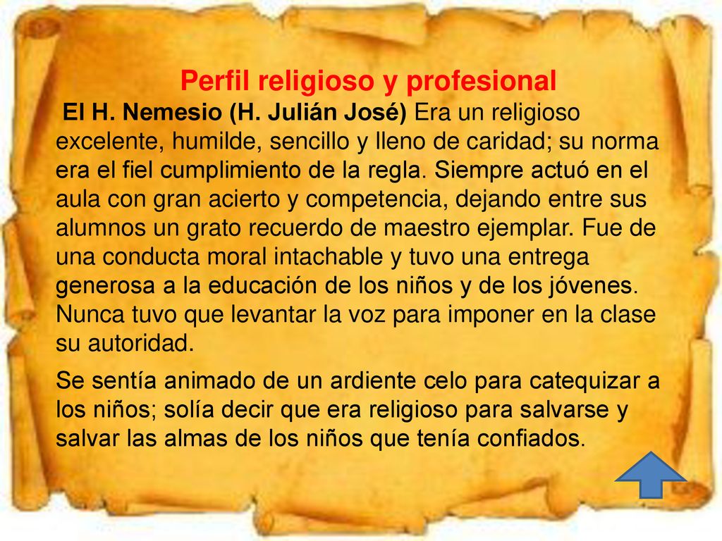 Perfil religioso y profesional