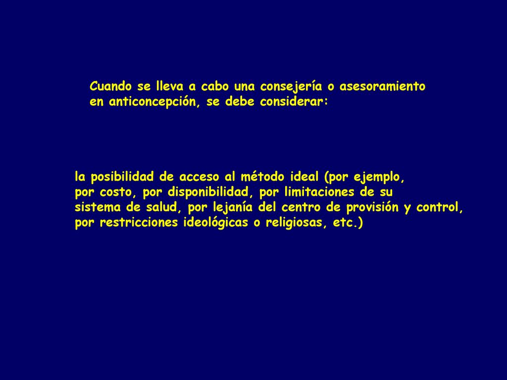 Cuando se lleva a cabo una consejería o asesoramiento