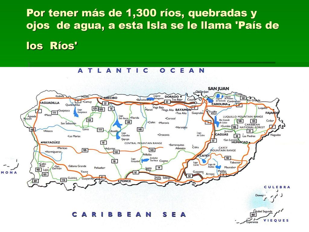 Por tener más de 1,300 ríos, quebradas y ojos de agua, a esta Isla se le llama País de los Ríos