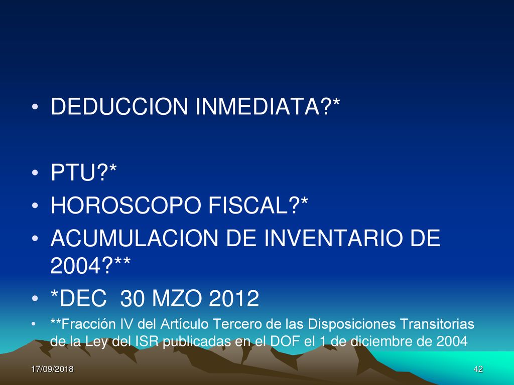 ACUMULACION DE INVENTARIO DE 2004 ** *DEC 30 MZO 2012