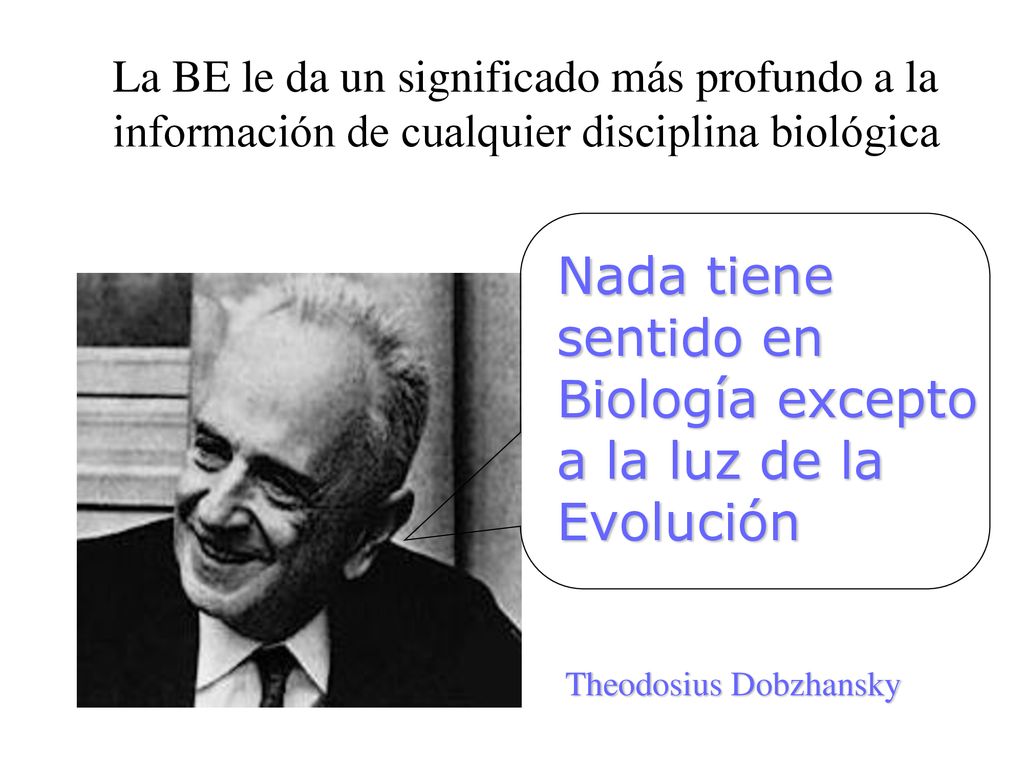 Nada tiene sentido en Biología excepto a la luz de la Evolución