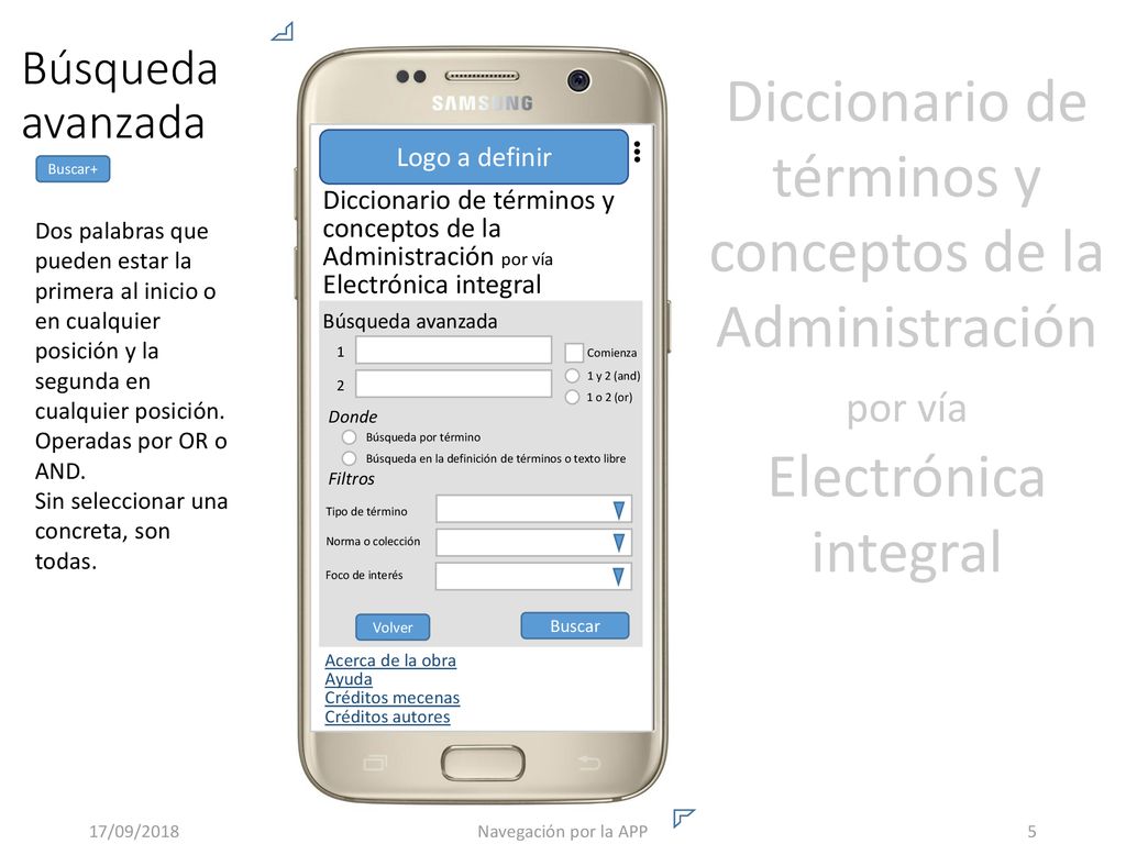 Búsqueda avanzada Diccionario de términos y conceptos de la Administración por vía Electrónica integral.