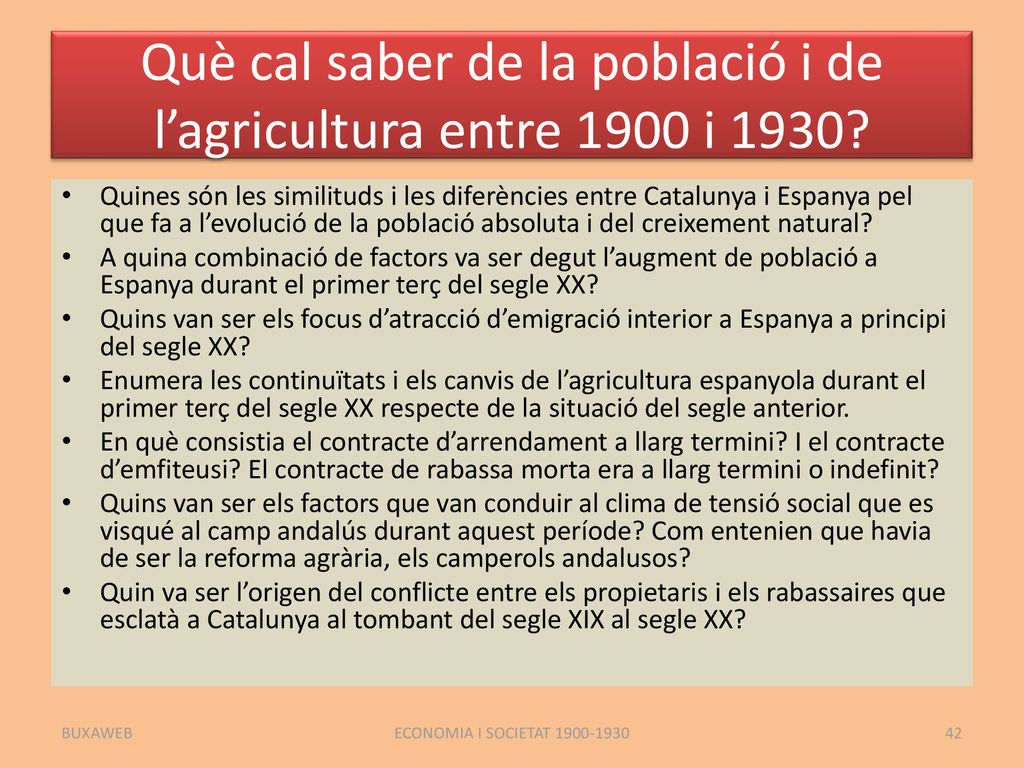 Què cal saber de la població i de l’agricultura entre 1900 i 1930