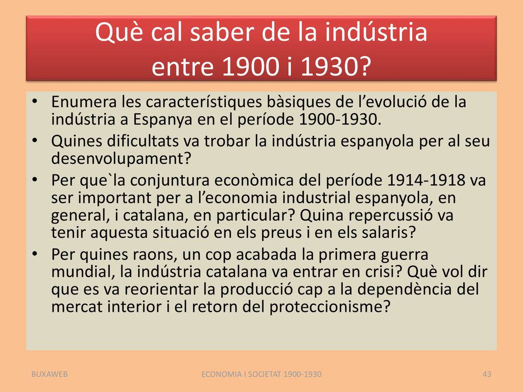 Què cal saber de la indústria entre 1900 i 1930