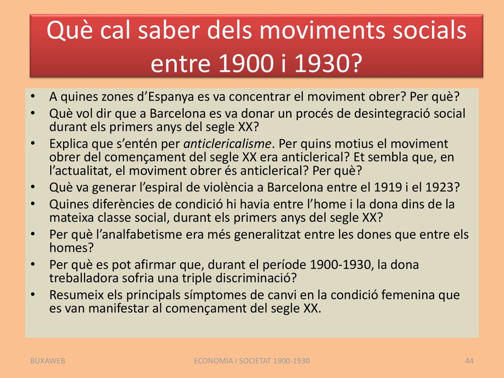 Què cal saber dels moviments socials entre 1900 i 1930