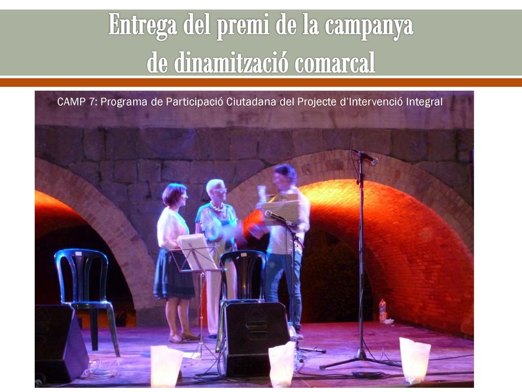 Entrega del premi de la campanya de dinamització comarcal