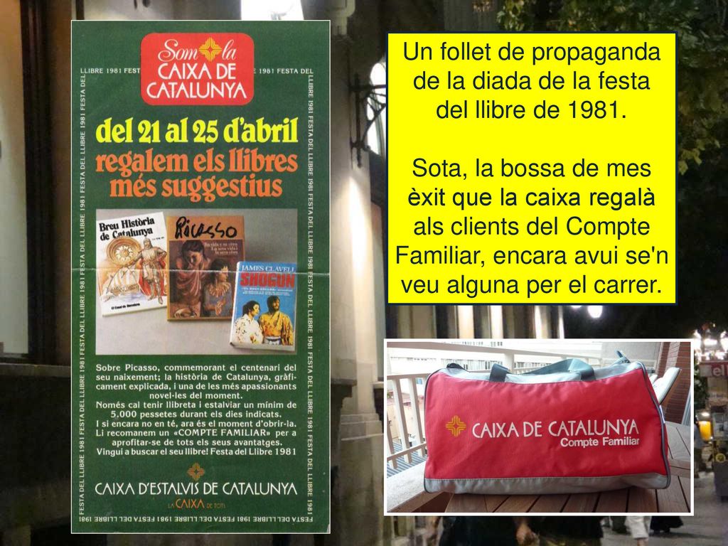 Un follet de propaganda de la diada de la festa del llibre de 1981.