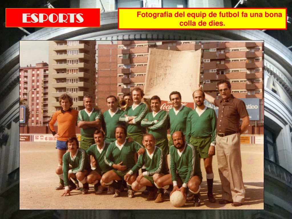 Fotografia del equip de futbol fa una bona colla de dies.