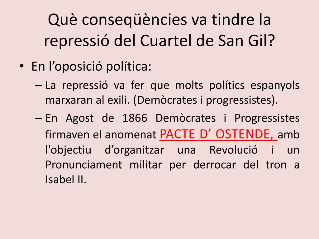 Què conseqüències va tindre la repressió del Cuartel de San Gil