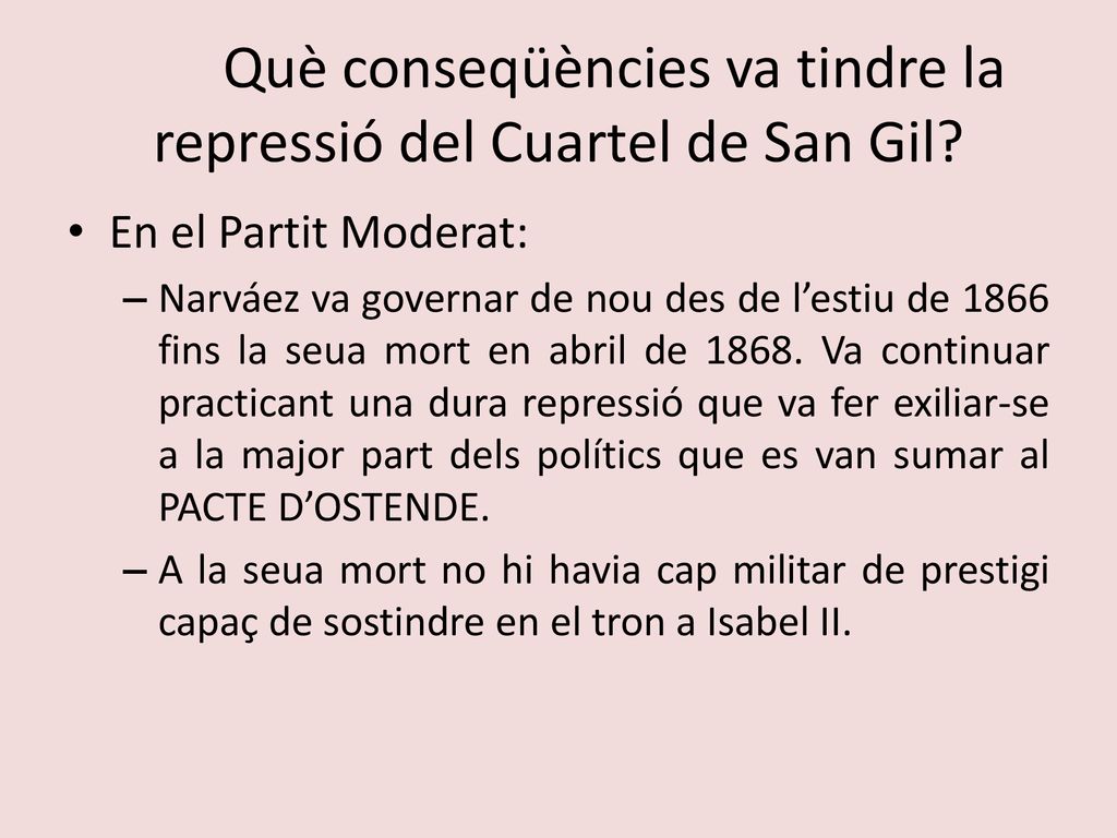 Què conseqüències va tindre la repressió del Cuartel de San Gil