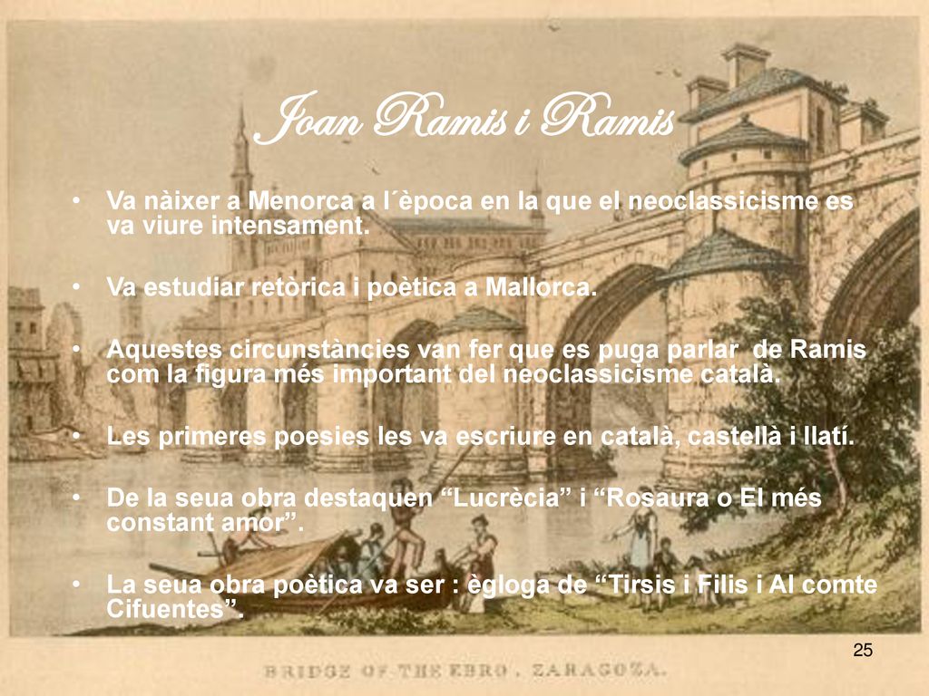 Joan Ramis i Ramis Va nàixer a Menorca a l´època en la que el neoclassicisme es va viure intensament.