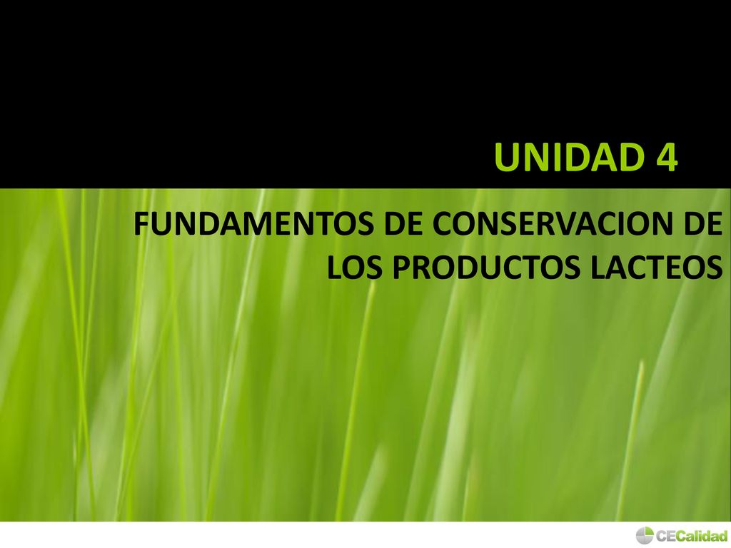 UNIDAD 4 FUNDAMENTOS DE CONSERVACION DE LOS PRODUCTOS LACTEOS