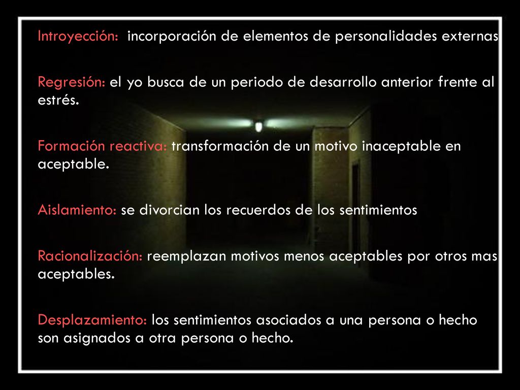 Introyección: incorporación de elementos de personalidades externas