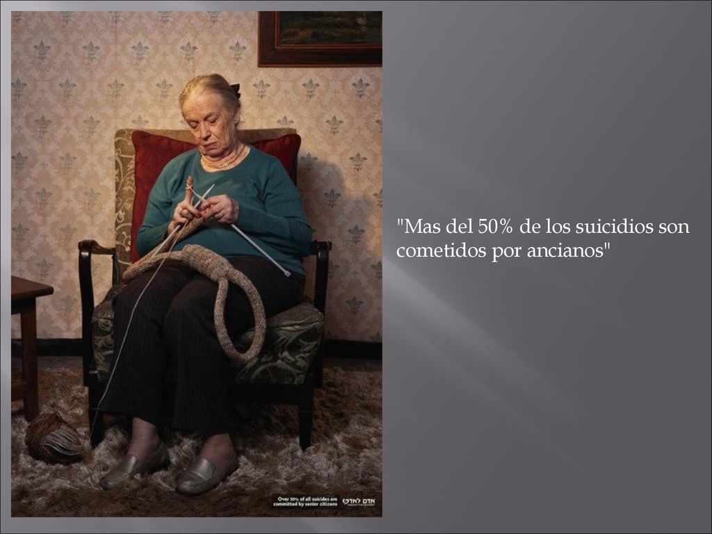 Mas del 50% de los suicidios son cometidos por ancianos