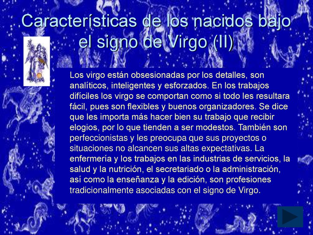 Características de los nacidos bajo el signo de Virgo (II)