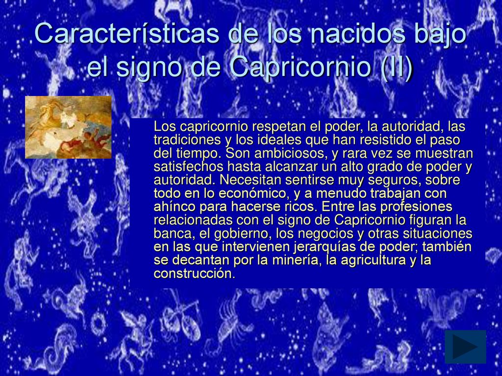 Características de los nacidos bajo el signo de Capricornio (II)