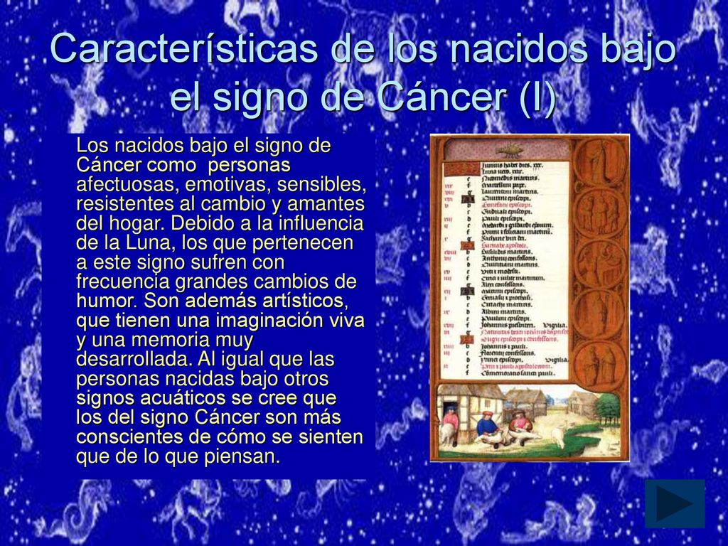 Características de los nacidos bajo el signo de Cáncer (I)