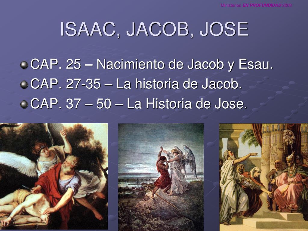 ISAAC, JACOB, JOSE CAP. 25 – Nacimiento de Jacob y Esau.