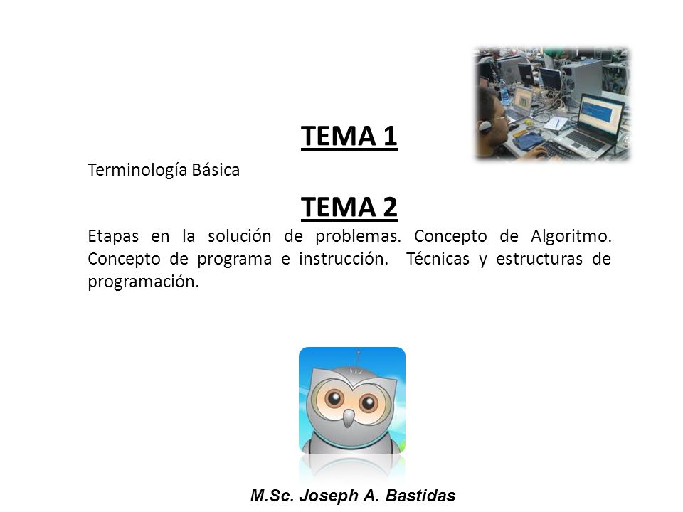 TEMA 1 TEMA 2 Terminología Básica