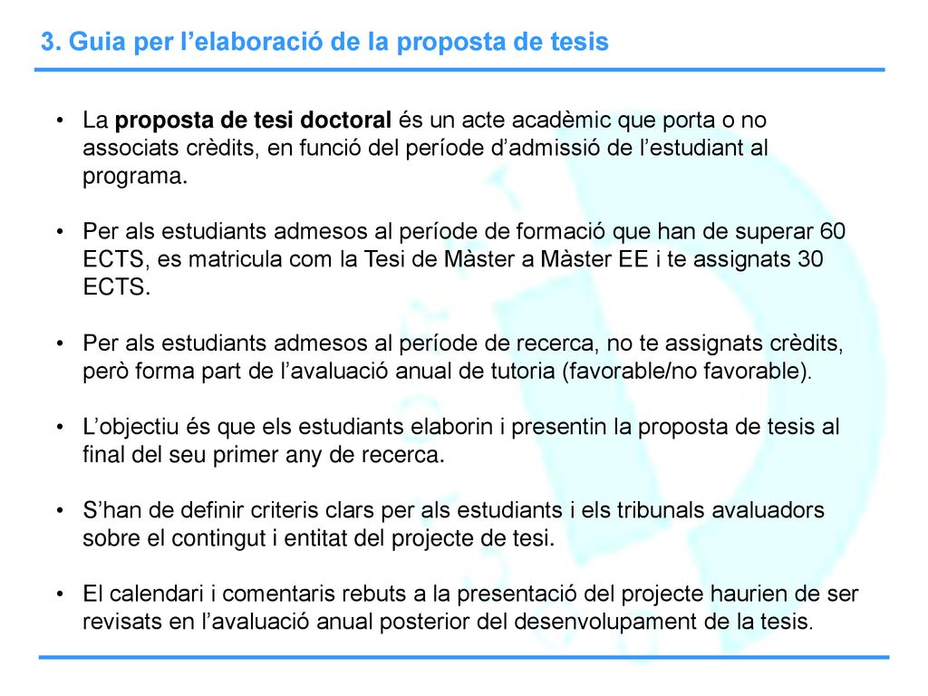 3. Guia per l’elaboració de la proposta de tesis