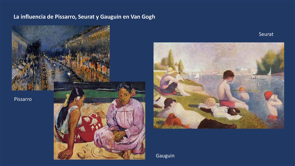 La influencia de Pissarro, Seurat y Gauguin en Van Gogh