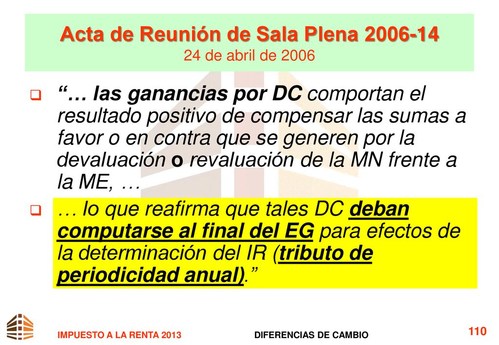 Acta de Reunión de Sala Plena de abril de 2006