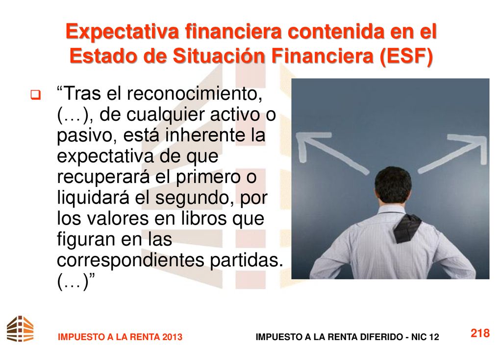 Expectativa financiera contenida en el Estado de Situación Financiera (ESF)
