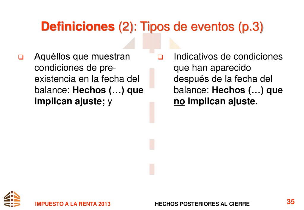 Definiciones (2): Tipos de eventos (p.3)