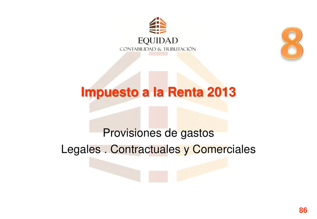 Provisiones de gastos Legales . Contractuales y Comerciales