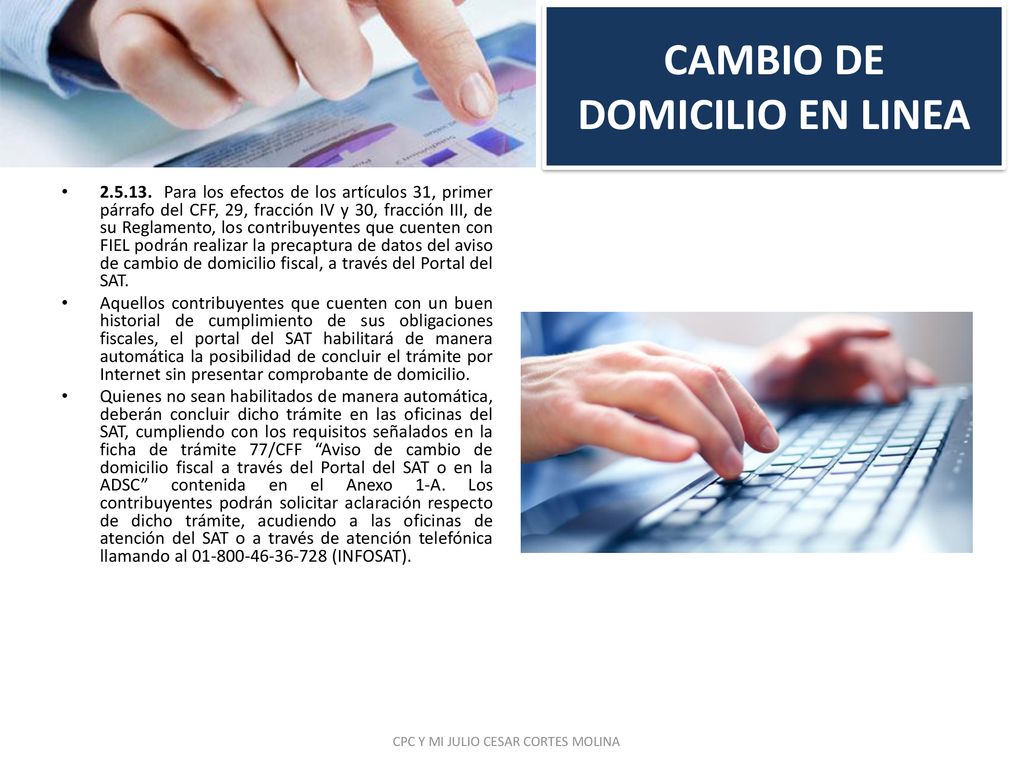 CAMBIO DE DOMICILIO EN LINEA