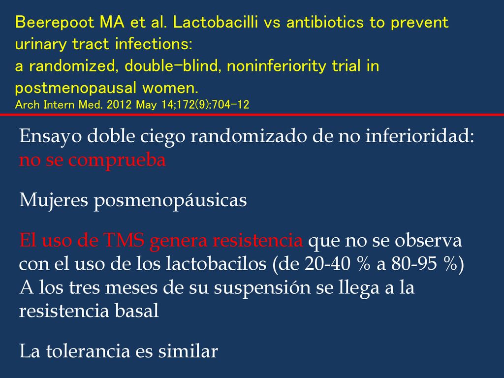 Ensayo doble ciego randomizado de no inferioridad: no se comprueba