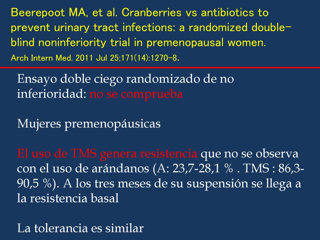 Ensayo doble ciego randomizado de no inferioridad: no se comprueba