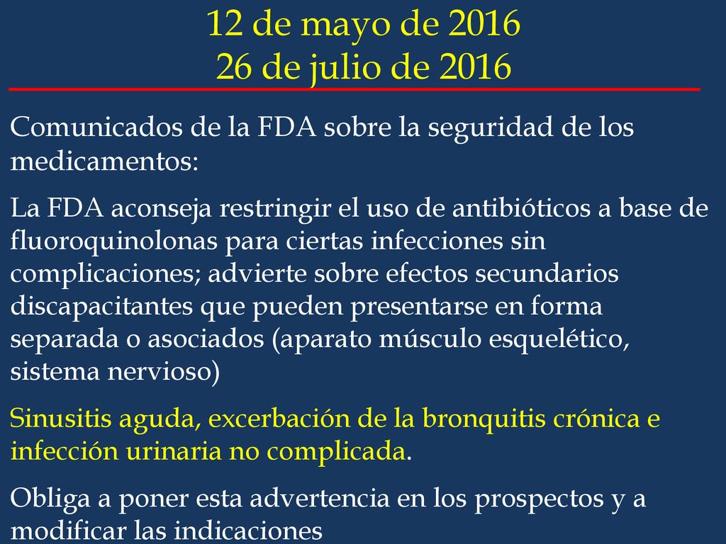 12 de mayo de de julio de Comunicados de la FDA sobre la seguridad de los medicamentos: