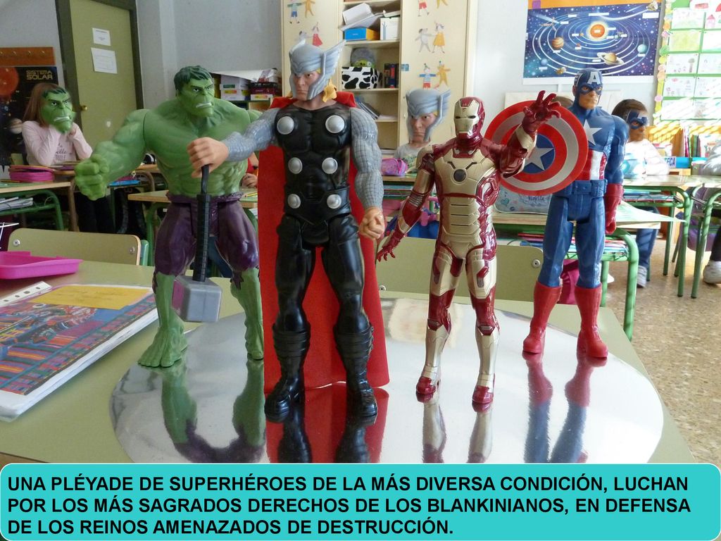 UNA PLÉYADE DE SUPERHÉROES DE LA MÁS DIVERSA CONDICIÓN, LUCHAN POR LOS MÁS SAGRADOS DERECHOS DE LOS BLANKINIANOS, EN DEFENSA DE LOS REINOS AMENAZADOS DE DESTRUCCIÓN.