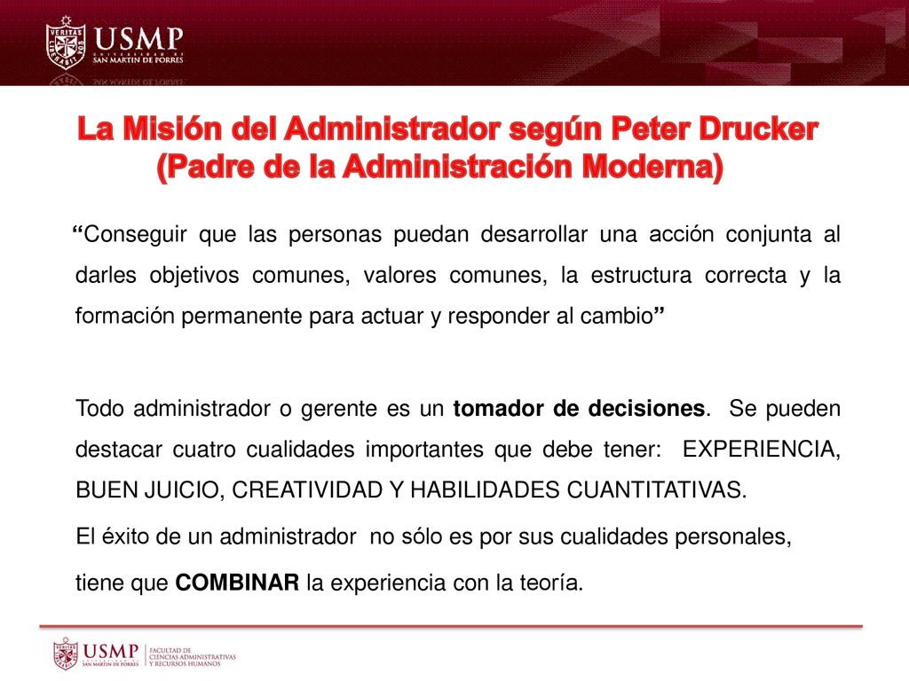 La Misión del Administrador según Peter Drucker (Padre de la Administración Moderna)