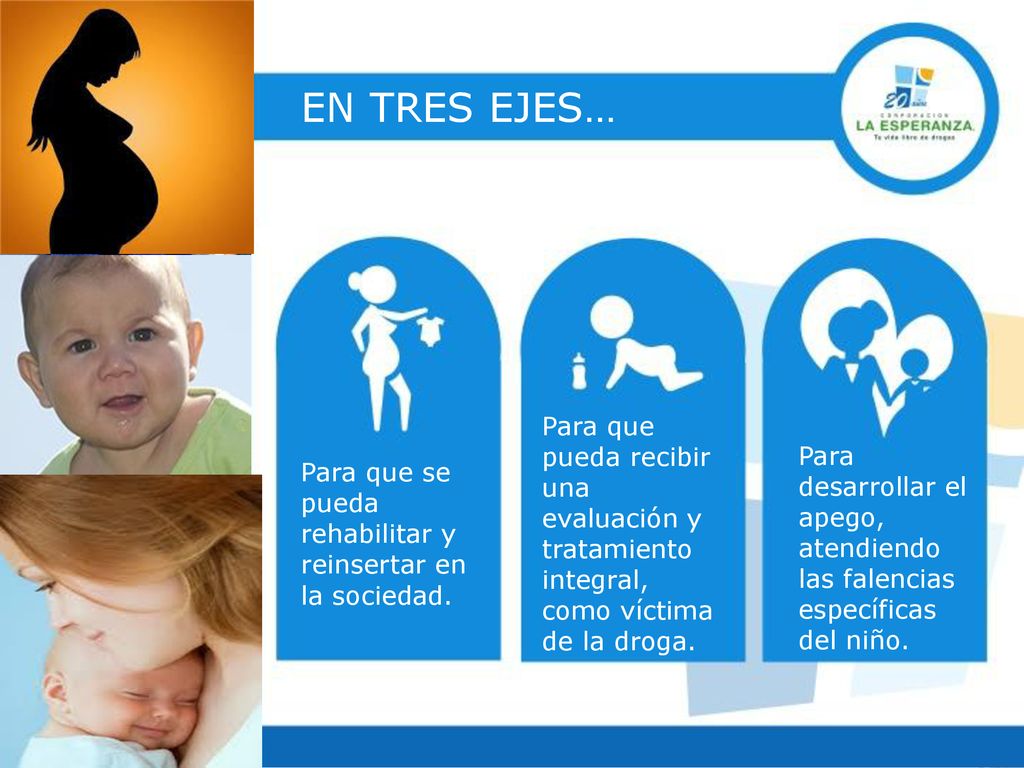 EN TRES EJES… Para que pueda recibir una evaluación y tratamiento integral, como víctima de la droga.
