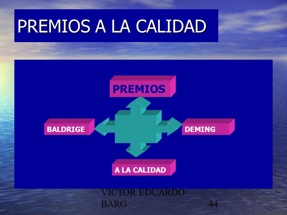 PREMIOS A LA CALIDAD PREMIOS POR DR. C.P./LIC. VICTOR EDUARDO BARG