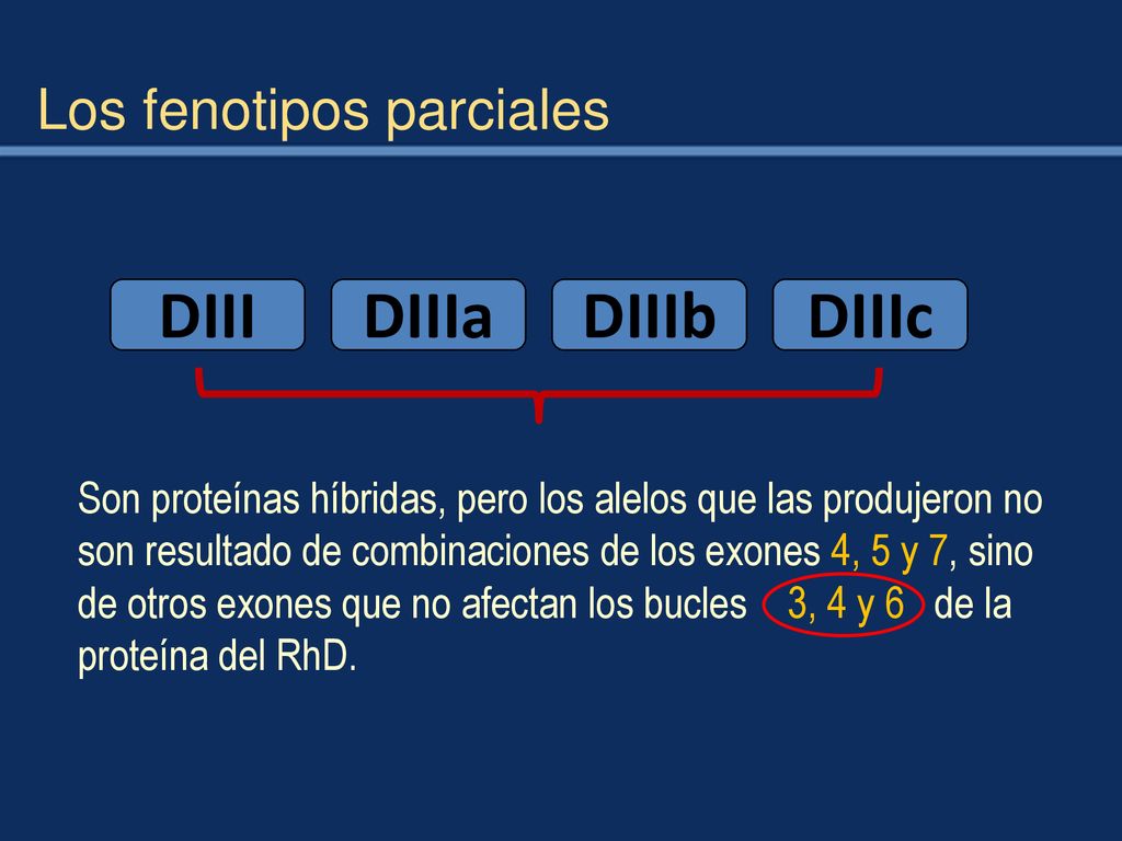 DIII DIIIa DIIIb DIIIc Los fenotipos parciales