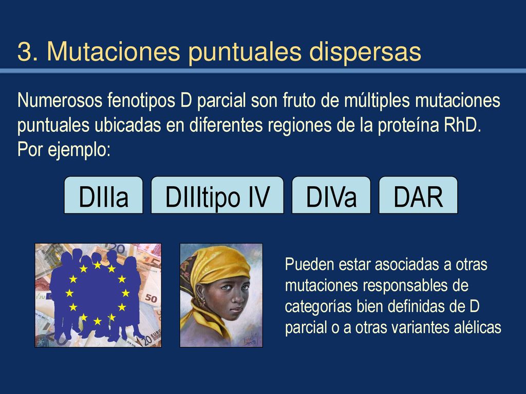 DIIIa DIIItipo IV DIVa DAR 3. Mutaciones puntuales dispersas