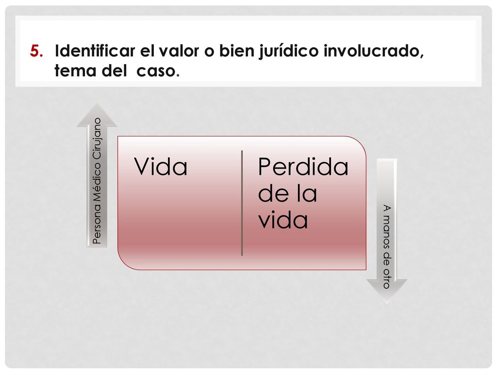 Identificar el valor o bien jurídico involucrado, tema del caso.