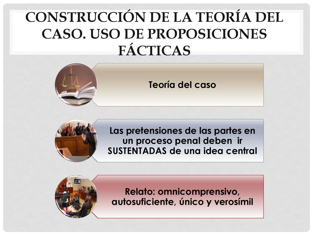 Construcción de la Teoría del Caso. Uso de Proposiciones Fácticas