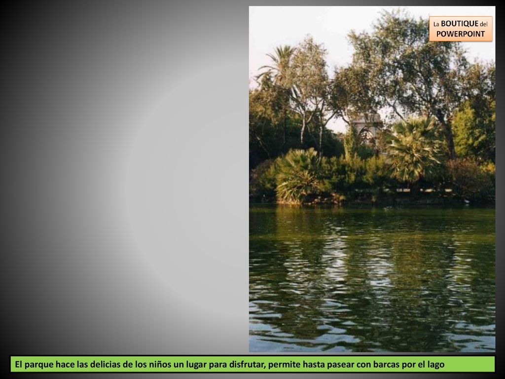 El parque hace las delicias de los niños un lugar para disfrutar, permite hasta pasear con barcas por el lago