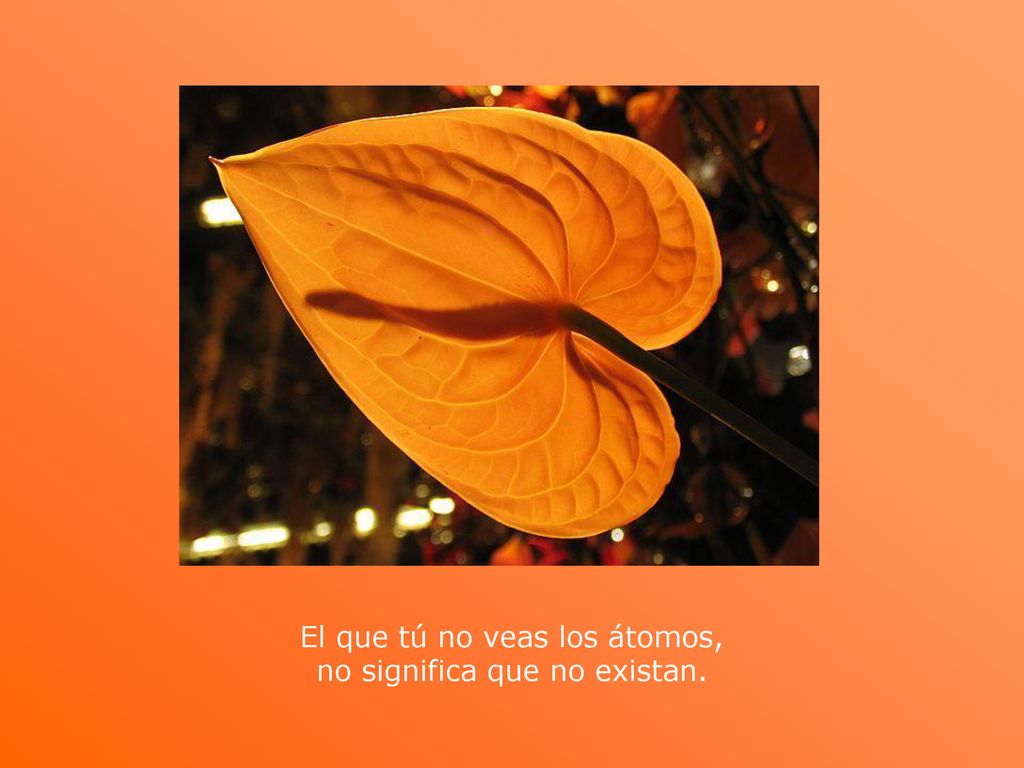 El que tú no veas los átomos, no significa que no existan.